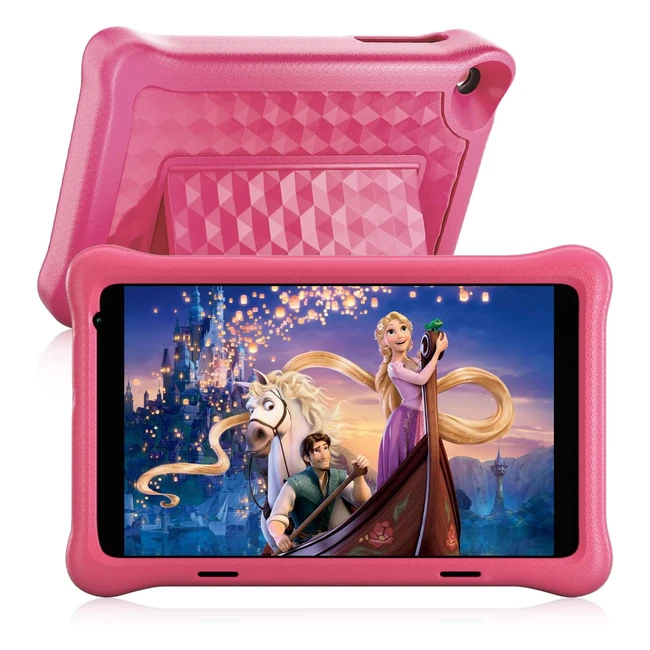 8 inch Kids Tablet Android 12 - Parental Control, Kidoz, 32GB, Dual Camera - Pink