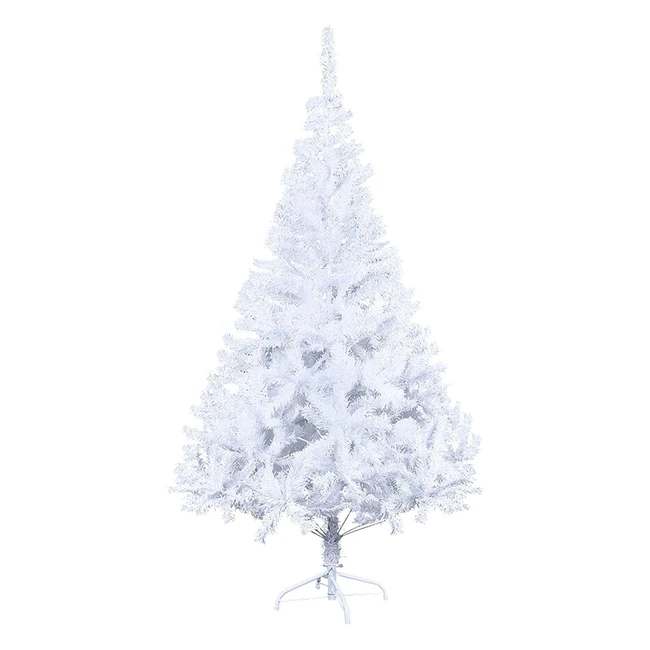 Sapin de Nol artificiel 180cm 650 branches PVC blanc