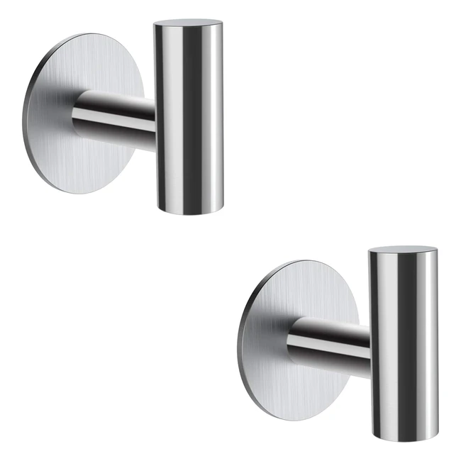 Ganci Adesivi in Acciaio Inox - Lylin, Ref. 2pcs - Appendi Portasciugamani per Cucina e Bagno