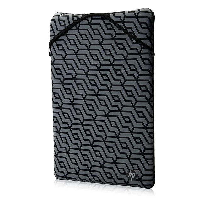 HP PC Sleeve Reversibile per Notebook Fino a 14 - Design Geometrico Nero