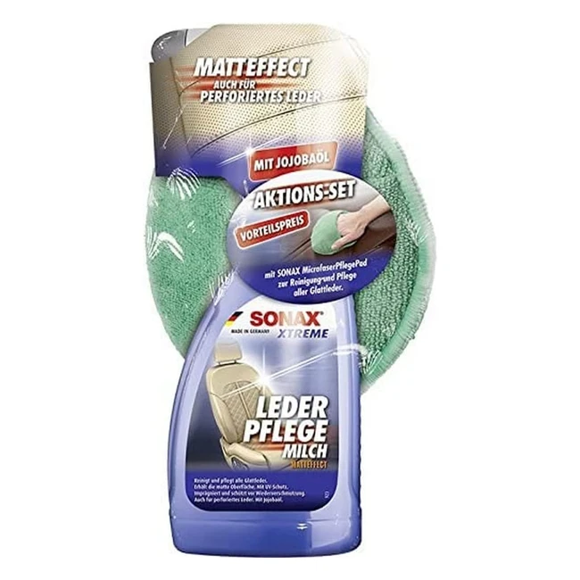 Sonax Xtreme Cuero Leche 500ml + Almohadilla Microfibra | Cuidado de Piel Auténtica y Sintética
