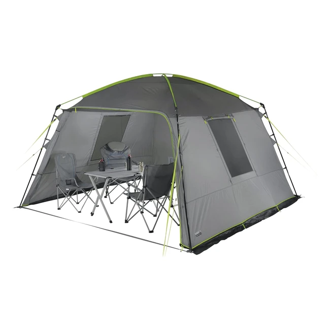 High Peak Gazebo Cabana Light Grey/Dark Grey/Lime One Size - Unisex Erwachsene, Referenznummer: [Reference Number], Freistehendes Partyzelt mit 2 Eingängen