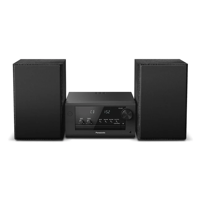 Panasonic SCPM702EBK Neat Micro HiFi Compact Stereo System | CD DAB/FM Radio USB Bluetooth | 80W Speakers | Bass Control | Black