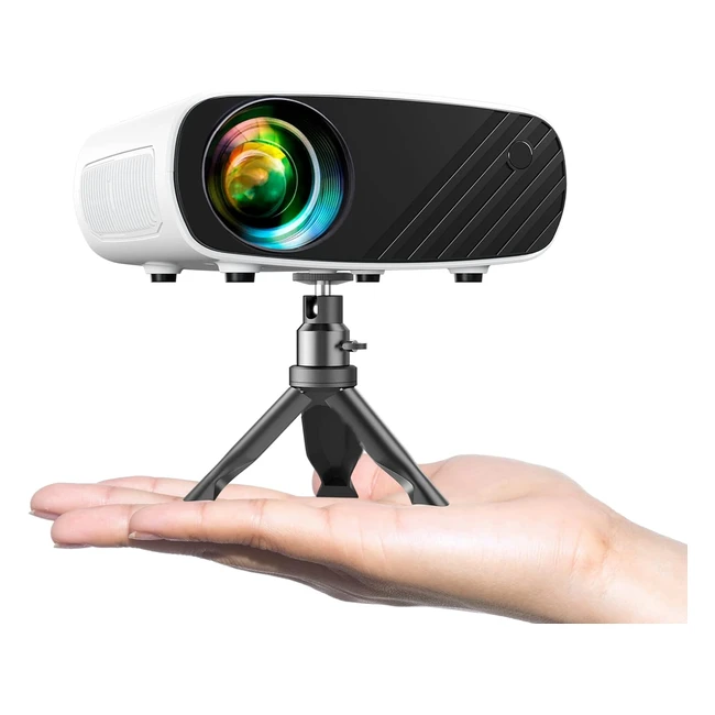 Vidéoprojecteur Elephas Mini Projecteur 1080p Full HD - 13000Lux - Portable avec Trépied - Protection - 4K - Android/iOS/Windows/TV Stick - HDMI/USB