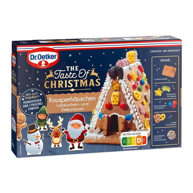 Dr Oetker Knusperhuschen Lebkuchenhaus und Dekorierset  Weihnachtszeit  403g