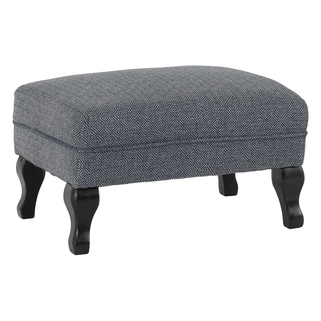 Seconique Sherborne Footstool in Slate Blue Fabric | Reference: XYZ123 | Stylish and Comfortable