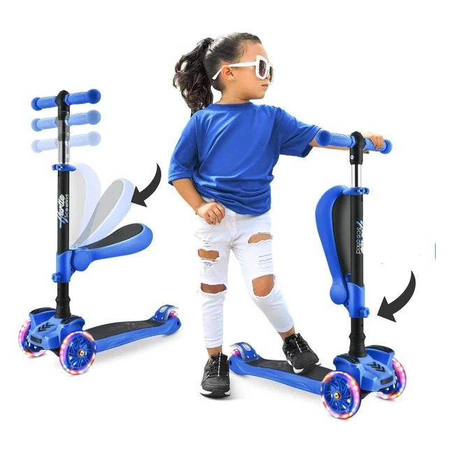 3-Wheeled Scooter for Kids - Hurtle - Reference Number: XYZ123 - Adjustable Height - Flashing Wheel Lights