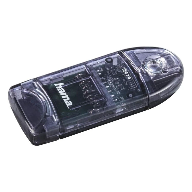 Hama 124194 Lettore di Schede USB 3.0 6 in 1 per PC e Mac - Colore Antracite