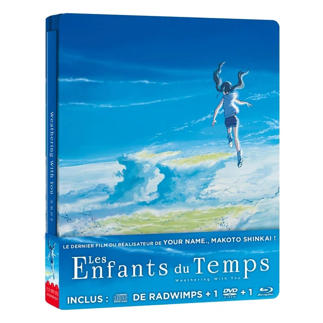 Enfants du Temps Édition Steelbook Combo Bluray DVD CD BO