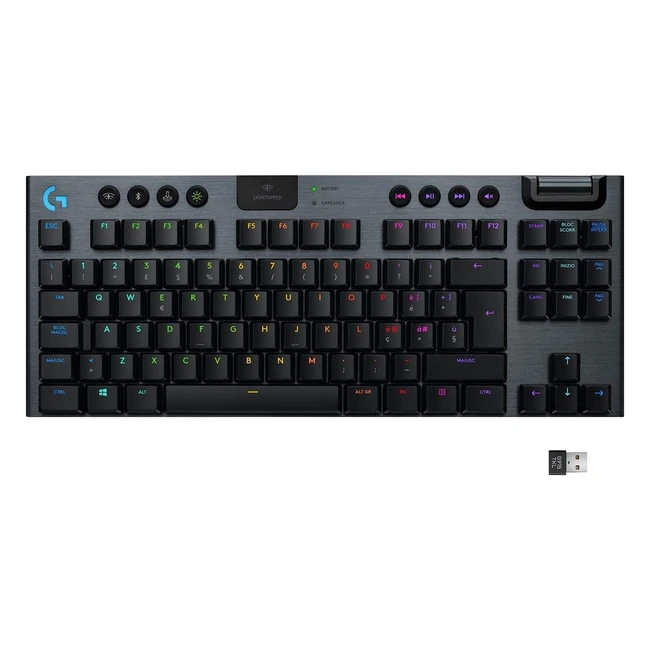 Logitech G 915 TKL Lightspeed Gaming Tastatur RGB QWERTZ ITA Schwarz
