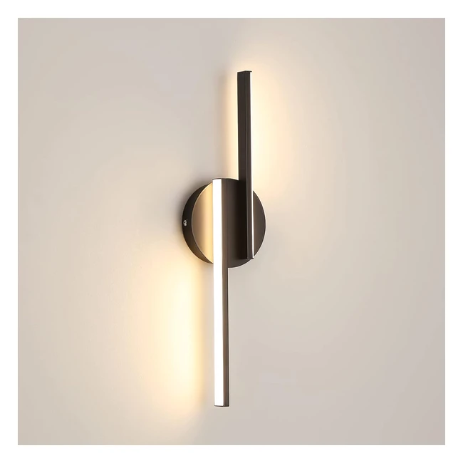 Applique murale LED intérieur moderne 16W, lumière chaude 3000K, pour salon, couloir, salle de bain