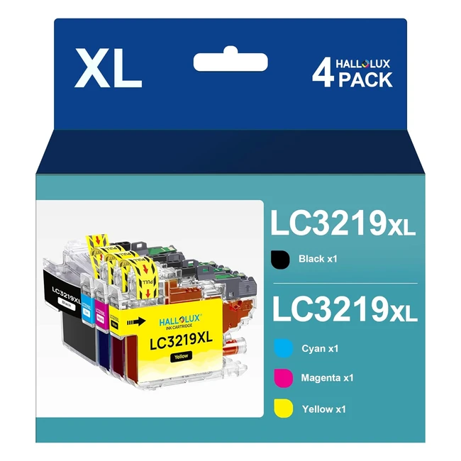 Hallolux LC3219XL Ink Cartridges - High Yield Replacement for Brother LC3219 LC3217 XL - 4 Pack