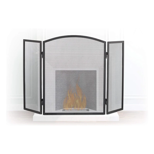 Protector de Chimenea para Niños Relaxdays 10022304 Negro 3x96x62 cm - Seguridad y Protección