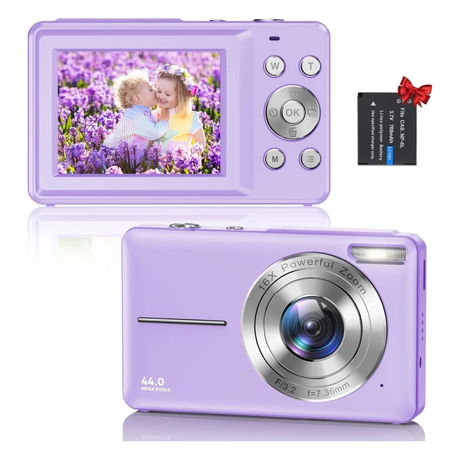 Digitalkamera Fotokamera 44MP 1080P HD Fotoapparat 16x Digital Zoom - Fr Kinde
