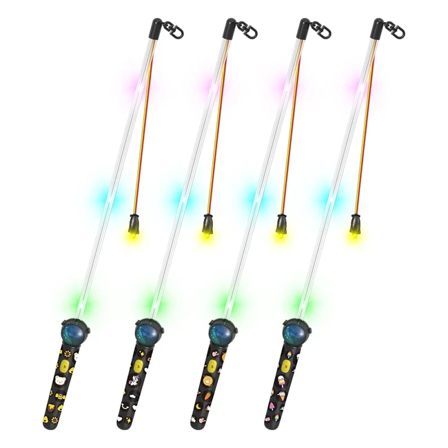4er LED Laternenstab elektrisch 50cm fr St Martinsankt Martin Laterne Kinder 