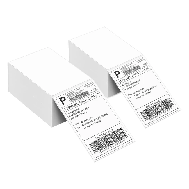 Thermal Direct Shipping Label Pack of 1000 4x6 Fanfold Labels - Nelko Thermal La