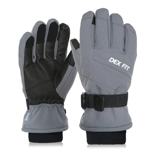 Guanti invernali Dex Fit doppio isolamento antivento grip touchscreen grigio