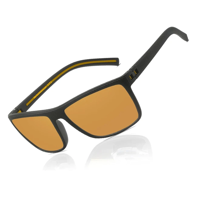 Lunettes de soleil polarisées hommes femmes - Mode été, conduite, pêche - Léger, incassable - UV400 - Carré