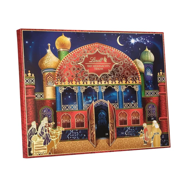 Lindt Schokolade 1001 Weihnachtstraum Adventskalender 2023 - 281g - Verschiedene Pralinen und Milchschokoladenüberraschungen