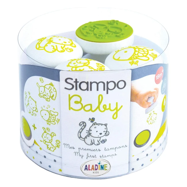 Sellos para bebé Aladine de animales domésticos - Referencia 12345 - Lavables y ergonómicos