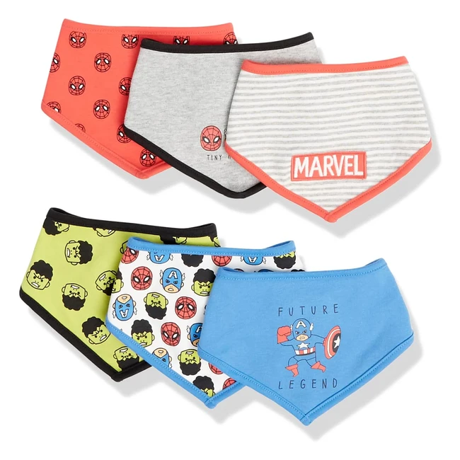 Baberos Disney Marvel Star Wars para Niños - Pack de 6