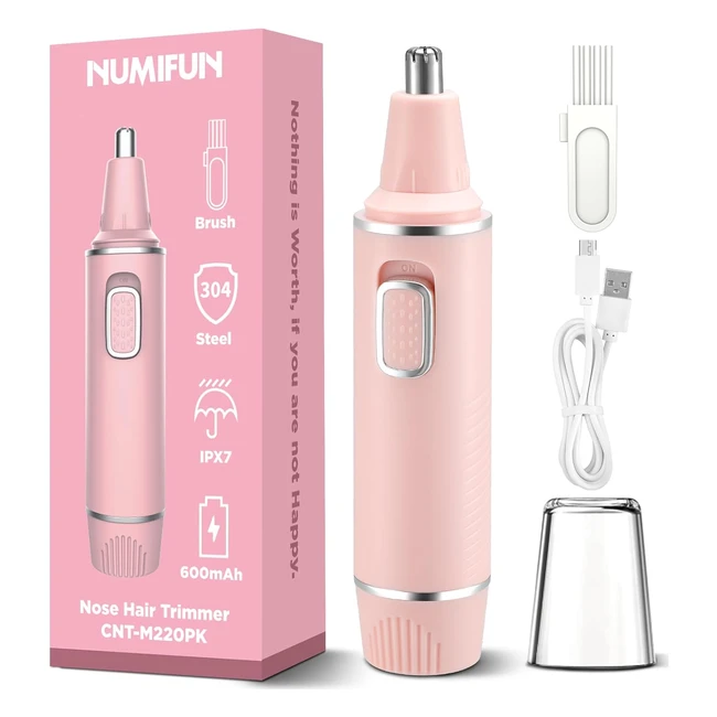 Upgrade Painless Nose Hair Trimmer for Women - Dual Edge Blades - IPX7 Waterproof - Powerful Motor