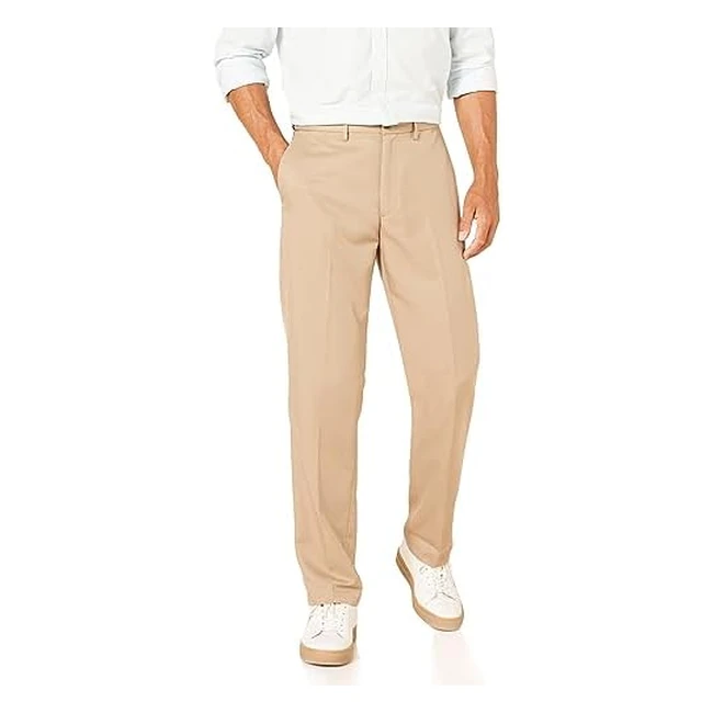 Amazon Essentials Men's Classic-Fit Dress Trousers - Khaki Brown, 36Wx30L