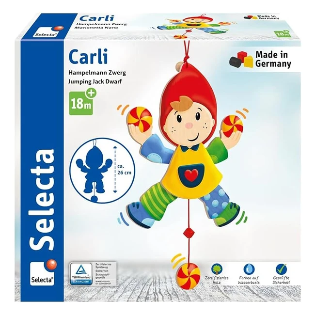 Carli le pantin en bois coloré - Selecta 60008