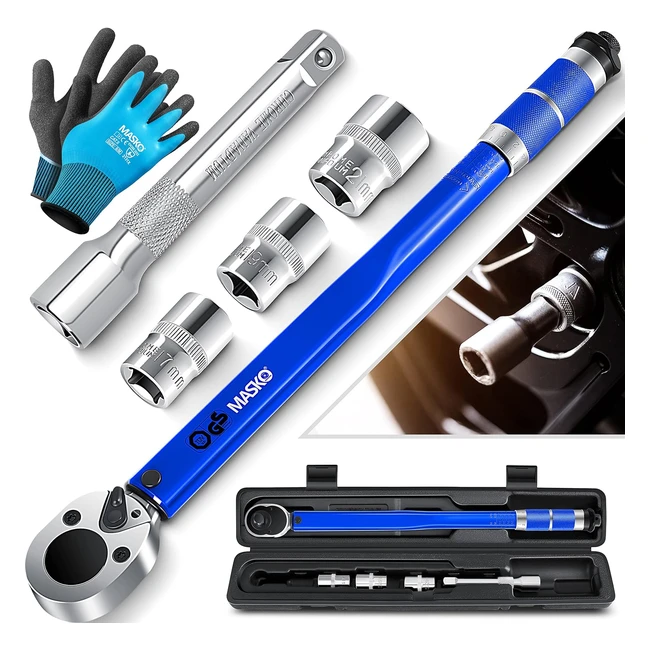 Masko Drehmomentschlüssel 6tlg Set 40-210Nm 12