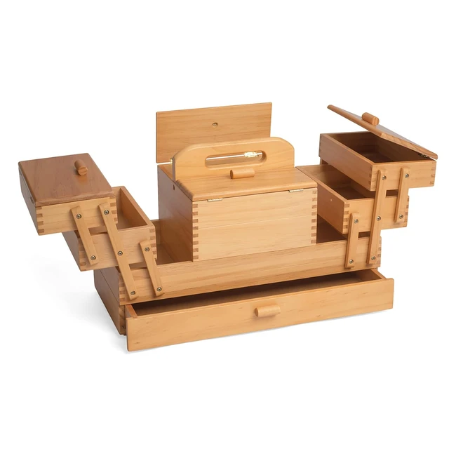 Caja de Almacenamiento de Madera Voladiza para Costura y Manualidades - Hobby Gift GB9590 - 235 x 45 x 32 cm