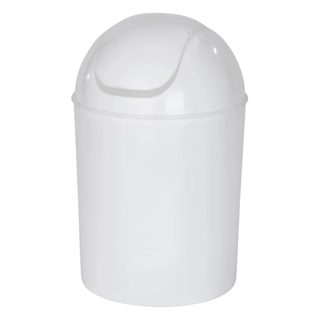 Wenko 21884100 Economic Weißer Schwingdeckel Mülleimer 198 x 198 x 315 cm