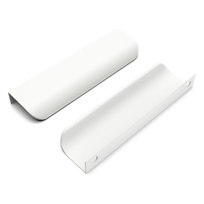 Goldenwarm 10 Pack 128mm Cabinet Handle Aluminum Finger Edge Pull Curved Profile