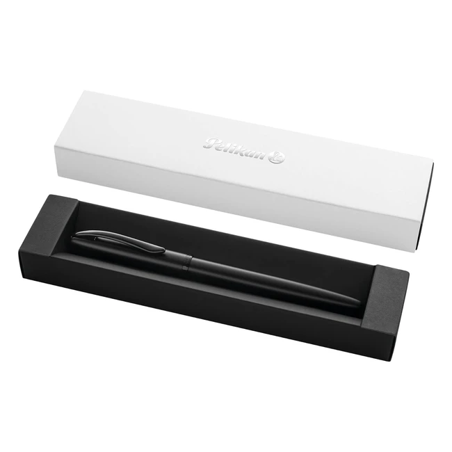 Pelikan Stilografica Jazz Noble Elegance in Metallo Carbon Inchiostro Blu #Regalo