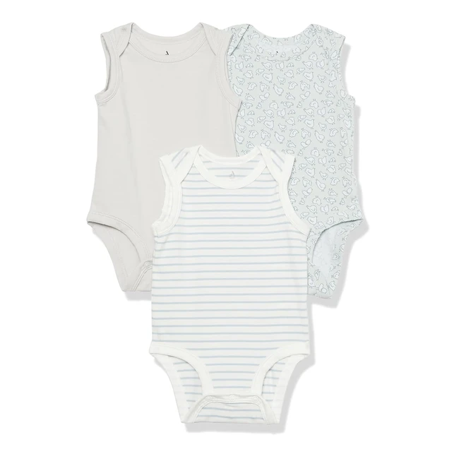 Amazon Aware Baby Body 3er Pack rmellos Bio-Baumwolle BeigeGrau StreifenG