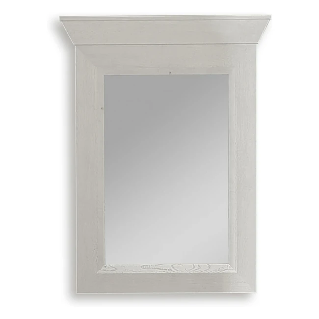 Forte Kashmir Spiegel Holzmaterial Kiefer Weiß 721 x 928 x 73 cm