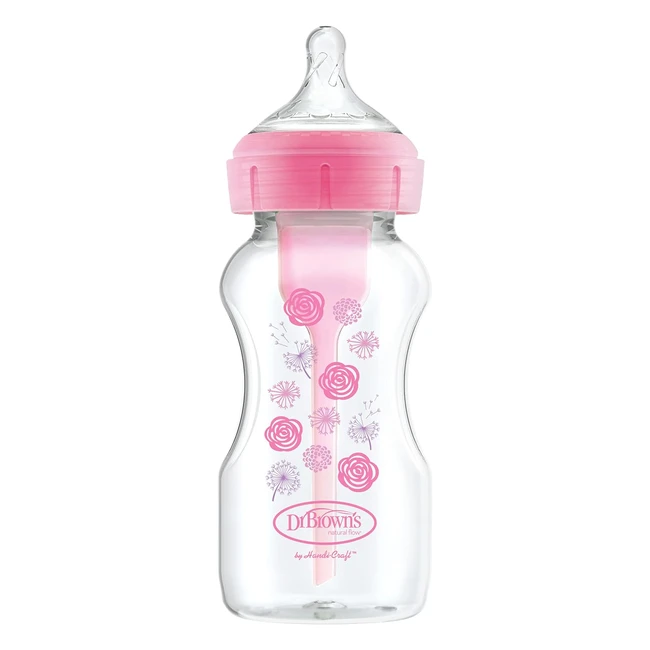 Biberon anti-colique Dr. Browns Options 270ml - Rose Fleurs - 0 mois