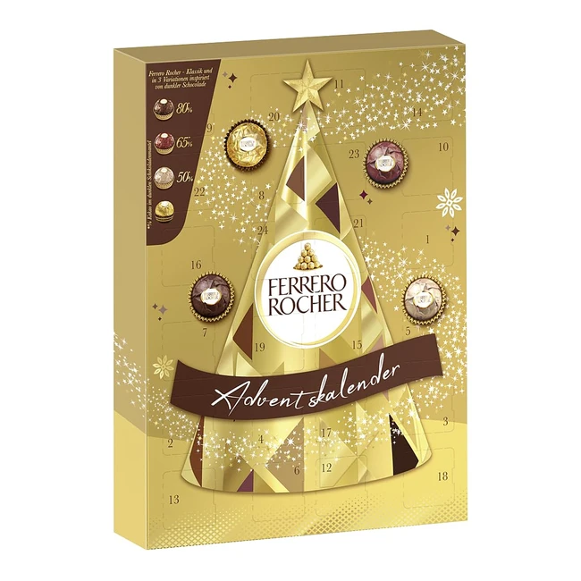 Ferrero Rocher Adventskalender - Vorfreude auf Weihnachten - 1 Kalender - 300g