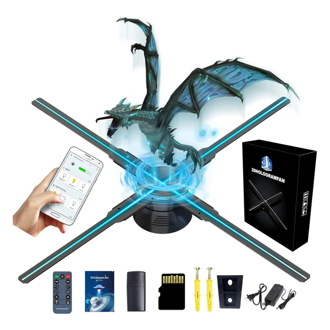 Ologramma 3D Missyou 52cm LED Proiettore Olografico 3D con WiFi e Bluetooth