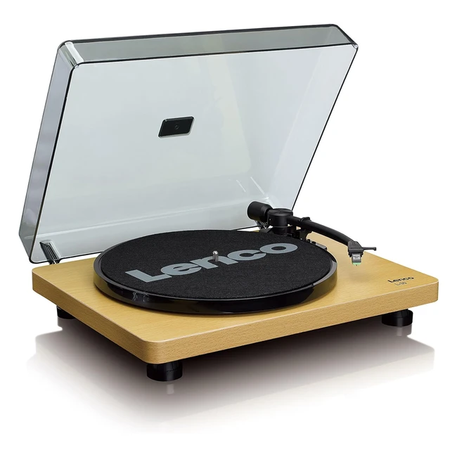 Platine vinyle Lenco L30 Wood - Entraînement par courroie - 33/45 tr/min - 30 cm - Noir