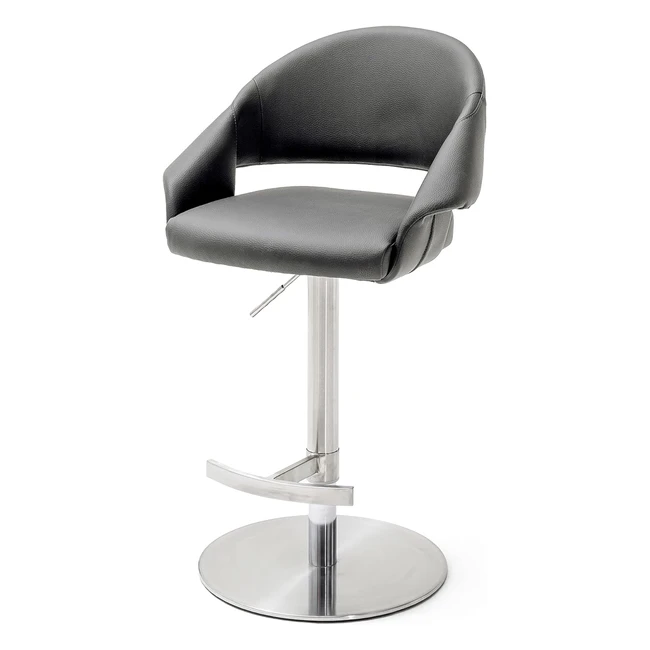 Robas Lund Barhocker grau Kunstleder drehbar 360 Barstuhl höhenverstellbar Peru