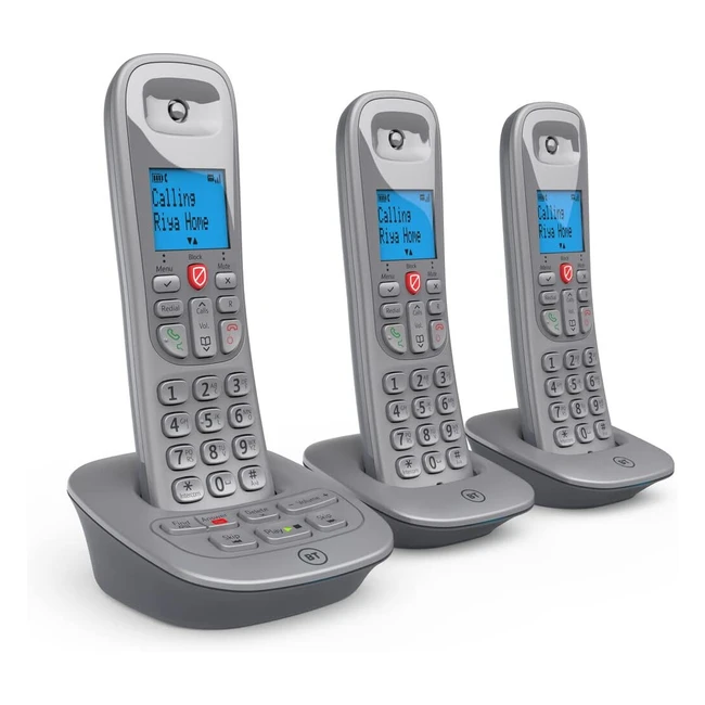 BT 5960 Cordless Landline House Phone with Nuisance Call Blocker - Trio Handset Pack