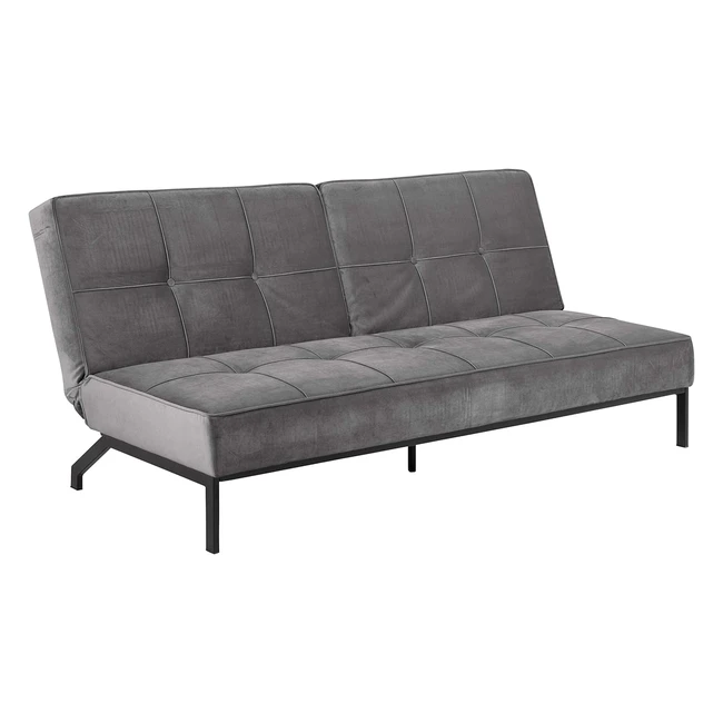 AC Design Bent Bettcouch Dunkelgrau Eukalyptus B 198 x H 87 x T 95 cm - Multifunktional & Modern