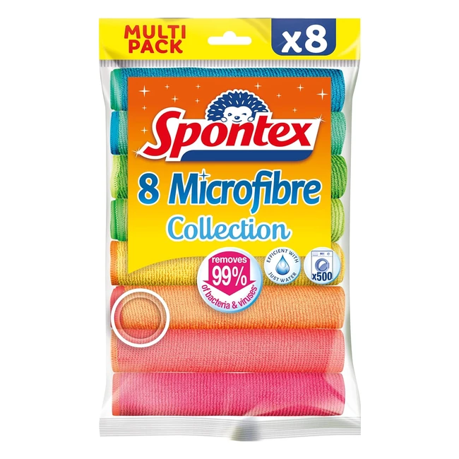 Pack conomique de 8 lingettes en microfibre de qualit suprieure