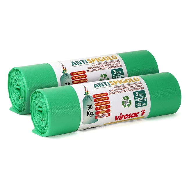 Virosac Antispigolo - Sacchetti Robusti e Resistenti per Giardinaggio e Calcinac