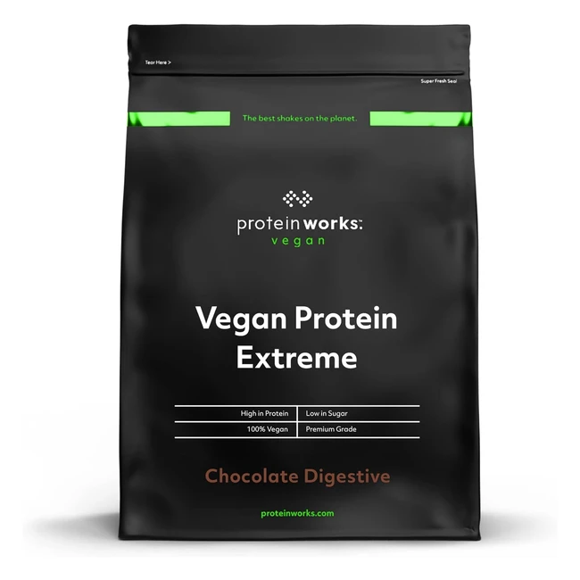 Protein Works Proteina Vegana Extreme in Polvere - 5 Fonti Proteiche - 2kg
