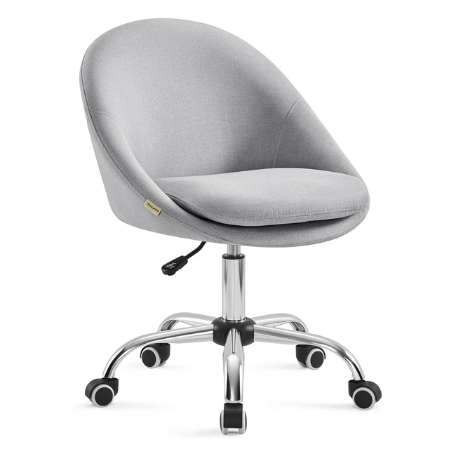 Chaise de bureau pivotante Songmics, confort rembourré, réglable en hauteur, gris OBG020G01