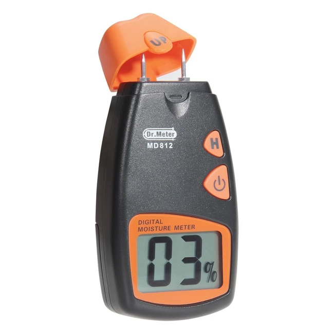 Wood Moisture Meter - DrMeter Damp Meter - Portable - HD Digital LCD Display - 2
