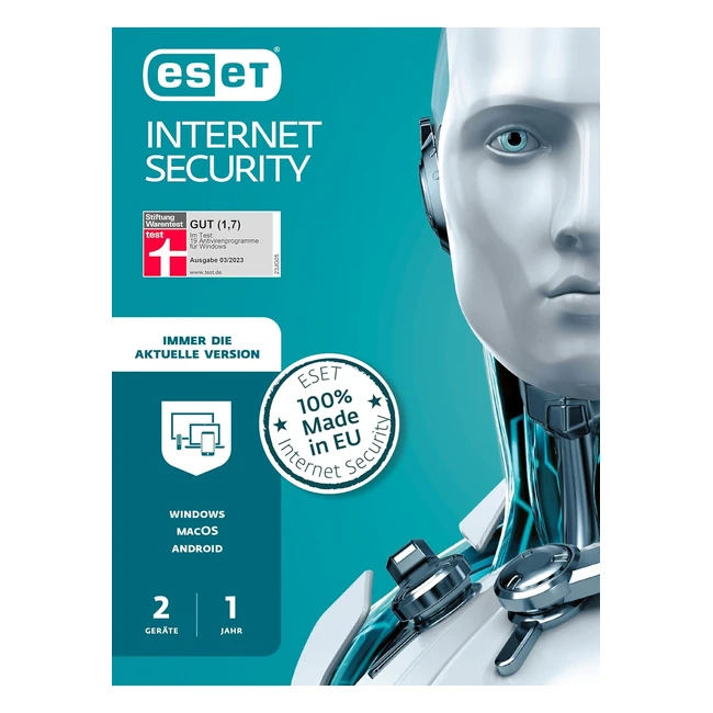 ESET Internet Security 2023 - 2 Geräte, 1 Jahr - Windows 10/11, macOS oder Android