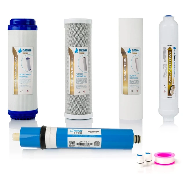 Kit 4 filtres osmose inverse standard Vontron 75gdp - Nature Water Professionals