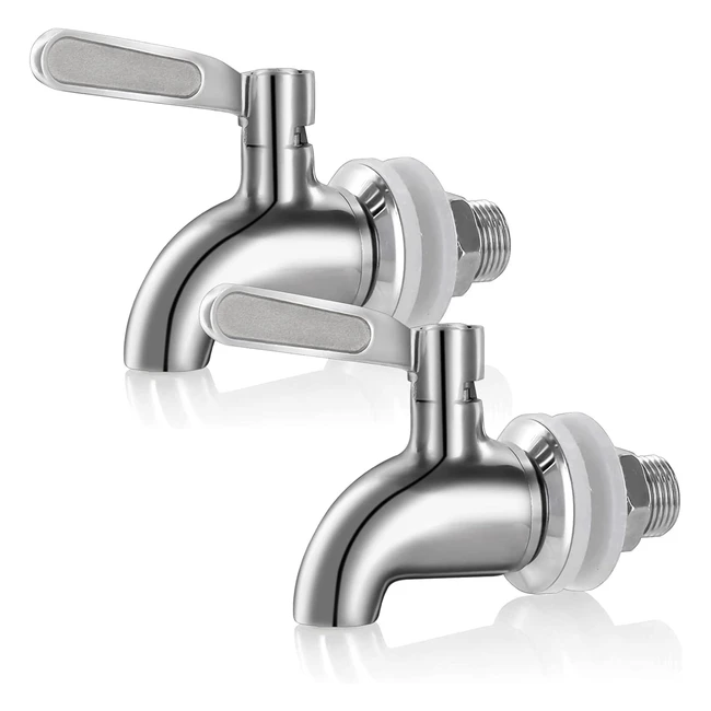 Rubinetto Kyraton per Distributore di Acqua Potabile - 2 Pezzi, Acciaio Inox, Durevole